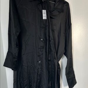 Banana Republic Black silkMidi Dress. Dress is pure silk, not poly